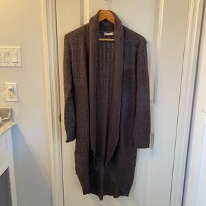 *2/$20 or 3/$25* Crochet Knit Long Cardigan Duster Charcoal